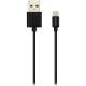 Kabel CANYON MFI-1, Lightning v USB kabel za Apple, 1m, črn