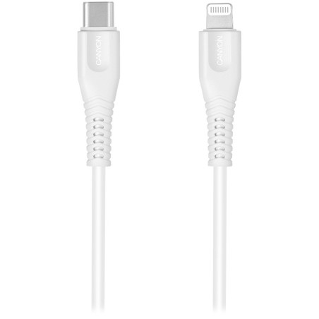 Kabel CANYON MFI-4, Lightning v USB-C kabel za Apple, 1.2m, bel