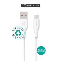 Kabel eSTUFF INFINITE USB-C v USB-A, 60W, 2m, bel