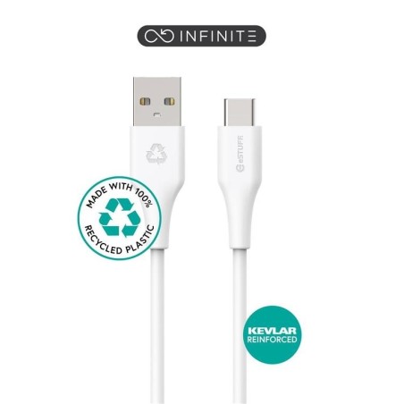 Kabel eSTUFF INFINITE USB-C v USB-A, 60W, 2m, bel