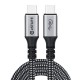 Kabel eSTUFF INFINITE, USB-C Gen3x2, 1.2m 100W, 40Gbps, 5K60Hz, siva pletenina