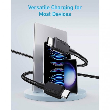 Kabel Anker 310, USB-C na USB-C, 1.8m, črn, A81D6H11