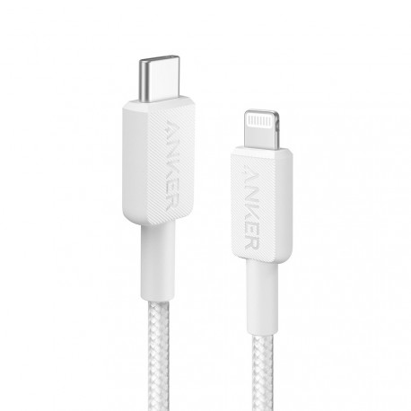 Kabel Anker 322, USB-C na Lightning, pleten kabel 0.9m bel, A81B5G21