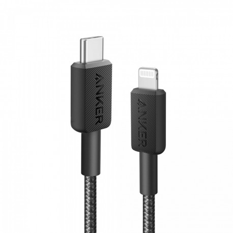 Kabel Anker 322, USB-C na Lightning, pleten kabel 0.9m črn, A81B5G11