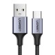 Kabel Ugreen, USB-A 2.0 na USB-C 3.0 1.5m (črn) - polybag, 60127