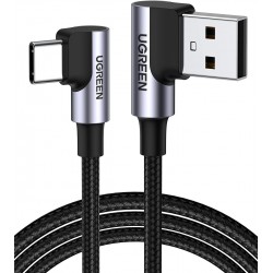 Kabel Ugreen USB v USB-C 90-stopinjski za hitro polnjenje, 2m, 20857