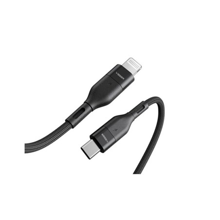 Kabel Veger CL01 USB-C na Lightning, pleteni, 1.2m, črn