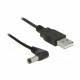 Kabel Delock USB-A v DC 5.5fi x 2,5mm 1.5m