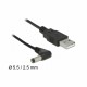 Kabel Delock USB-A v DC 5.5fi x 2,5mm 1.5m