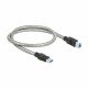 Kabel Delock USB-A 3.2 v USB-B, 0.5m kovinski ovoj