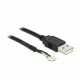 Kabel Delock USB-A 2.0 v 5-pin 1.5m bakren/transparent