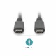 Kabel Digitus USB-C 4.0 v USB-C 8K 60Hz 240W, 1m črn AK-300343-008-S