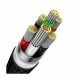 Kabel Baseus USB-A 3v1 Lightning/USB-C/MicroUSB 100W 1.2m črn, CASS030001
