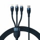 Kabel Baseus USB-C 3v1 Lightning/USB-C/MicroUSB 100W 1.5m, moder