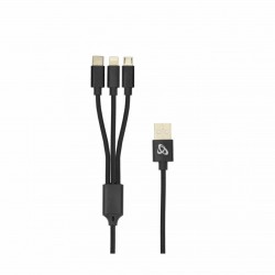 Kabel SBOX USB-A 3v1 Lightning/USB-C/MicroUSB, 1m