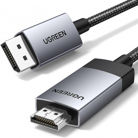 Kabel UGREEN DisplayPort na HDMI 4K@60Hz HDR Active DP 1.2 v HDMI 2.0, 1M, 15773