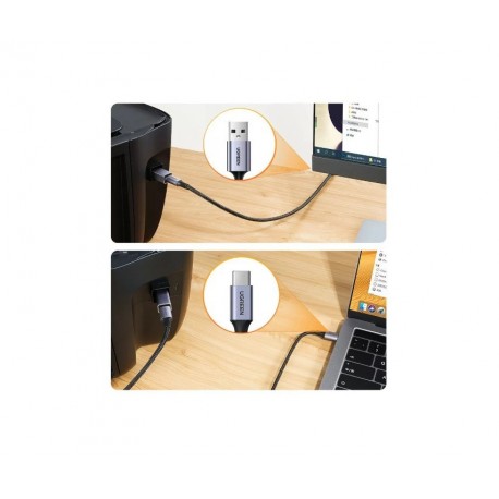Adapter Ugreen 20120, USB-C ženski v USB-B, srebrn