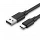 Kabel Ugreen USB-A 2.0 na USB-C 3m (črn), 60826