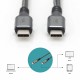 Kabel Digitus USB-C 4.0 v USB-C 8K 60Hz 100W, 1m črn, DB-300443-010-S