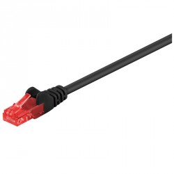 Mrežni kabel GOOBAY CAT6 U/UTP 1m črn/rdeč