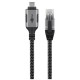 Mrežni kabel GOOBAY USB-C 3.1 / RJ45 2m CAT 6 črn/siv