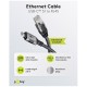 Mrežni kabel GOOBAY USB-C 3.1 / RJ45 2m CAT 6 črn/siv