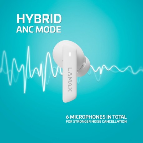 Slušalke LAMAX Clips1 ANC bele