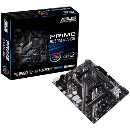 Matična plošča ASUS PRIME B550M-K ARGB AM4, DDR4, mATX