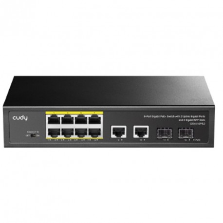 Stikalo (switch) CUDY GS1010PS2 8-port 8xPoE+ 120W, 2xSFP