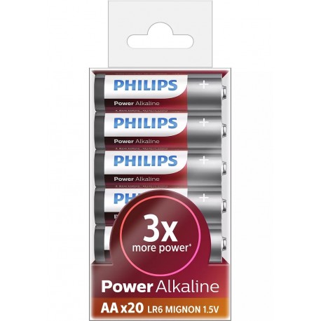 PHILIPS BATERIJA - AA POWER ALKALINE BLISTER 20 KOS (LR06)