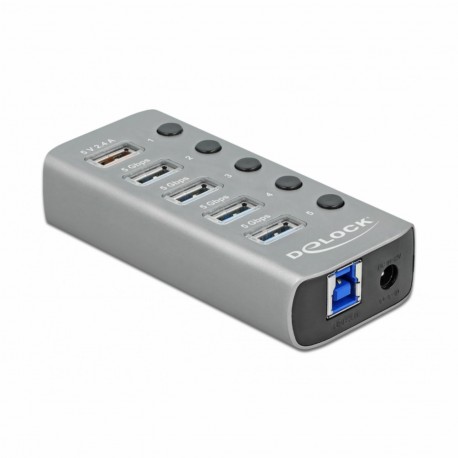 USB Hub Delock USB 3.2 4xA +1xFast Charging Port