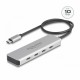 USB Hub Delock USB 3.1 4x TipC 10/Gbps srebrn