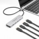 USB Hub Delock USB 3.1 4x TipC 10/Gbps srebrn