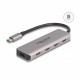 USB Hub Delock USB 3.1 5x TipC 5/Gbps srebrn