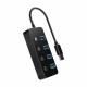 USB Hub Gembird USB 3.1 4xA s stikali