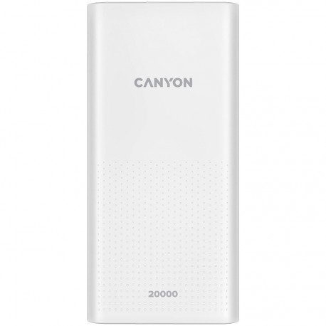 Prenosna baterija Powerbank CANYON PB-2002, 20000mAh, bela