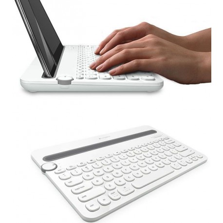 Tipkovnica Bluetooth univerzalna Logitech K480, bela