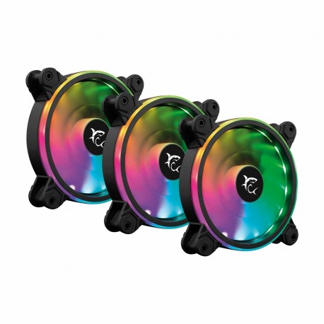 Ventilator WHITE SHARK NEBULA 120mm 4-pin  ARGB, kit
