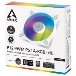 ARCTIC P12 PWM PST A-RGB 120mm 4-pin ventilator, bel, ACFAN00254A