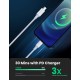 Kabel Ugreen USB-C na Lightning kabel srebrn 2m