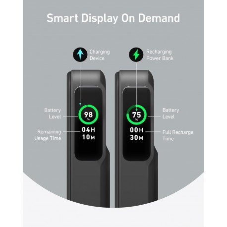 Prenosna baterija Powerbank Anker MagGo 633 10k, črn