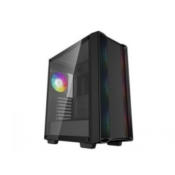 Računalniško ohišje DeepCool CC560 ARGB V2, ATX, RGB, kaljeno steklo, črno