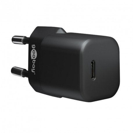Napajalni adapter Goobay 30W USB-C PD GaN Fast Charger Nano, črn