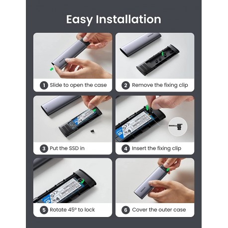 Adapter Ugreen M.2 NVMe SSD USB B-Key & M+B Key, 10902