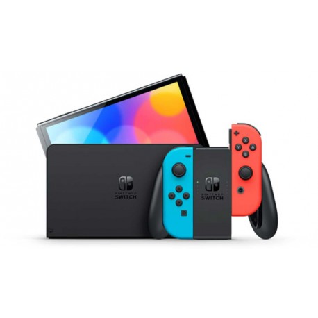 Igralna konzola  Nintendo switch OLED Neon blue/Red + slušalke + igra Hogwards