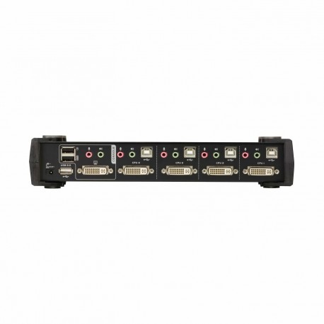 KVM stikalo ATEN 4x1 DVI, USB, Avdio + USB Hub s kabli, CS1784A