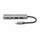 USB Hub Digitus 2xUSB-A + 2x USB-C, siv