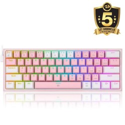 Tipkovnica RedRagon Fizz Rainbow K617, RGB, rdeča stikala