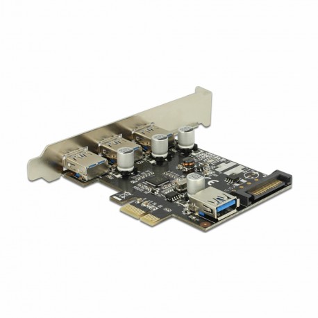 Razširitvena kartica Delock PCIe USB 3.0 3xA + 1x A int. + Low Profile