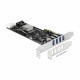 Razširitvena kartica Delock PCIe USB 3.0 4x A + 1x SATA